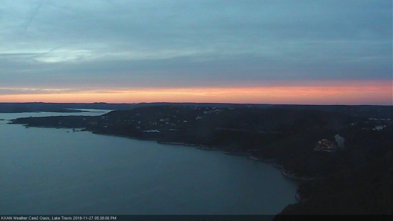 Lake Travis webcam, November 27, 2018 4:40 PM CT