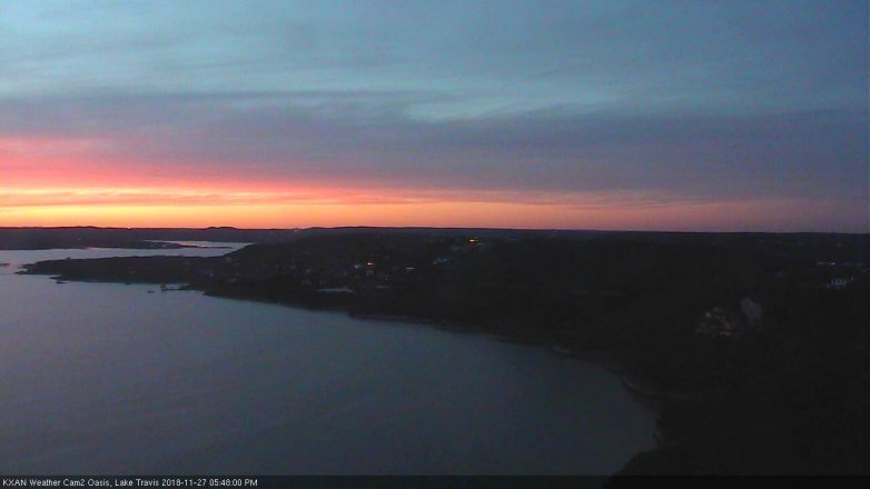 Lake Travis webcam, November 27, 2018 4:50 PM CT