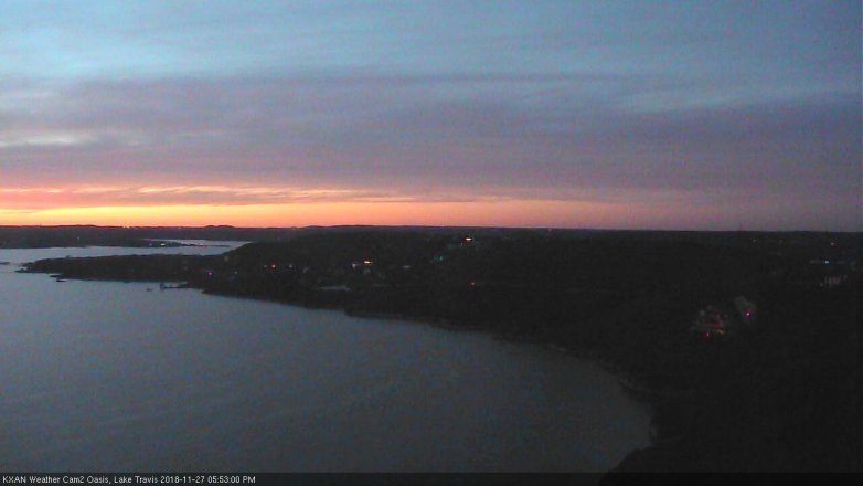 Lake Travis webcam, November 27, 2018 4:55 PM CT