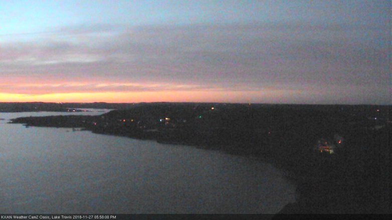 Lake Travis webcam, November 27, 2018 5:00 PM CT