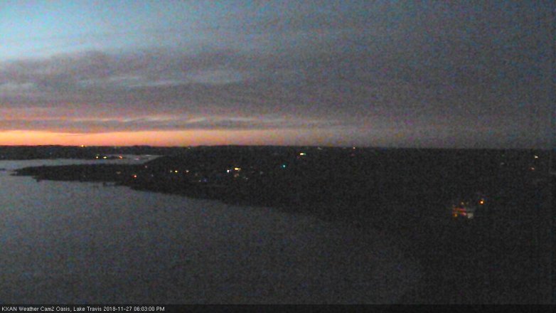 Lake Travis webcam, November 27, 2018 5:05 PM CT
