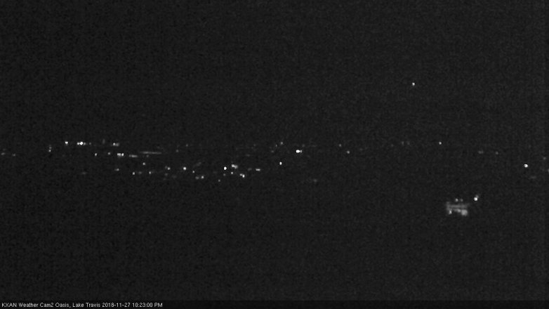 Lake Travis webcam, November 27, 2018 9:25 PM CT