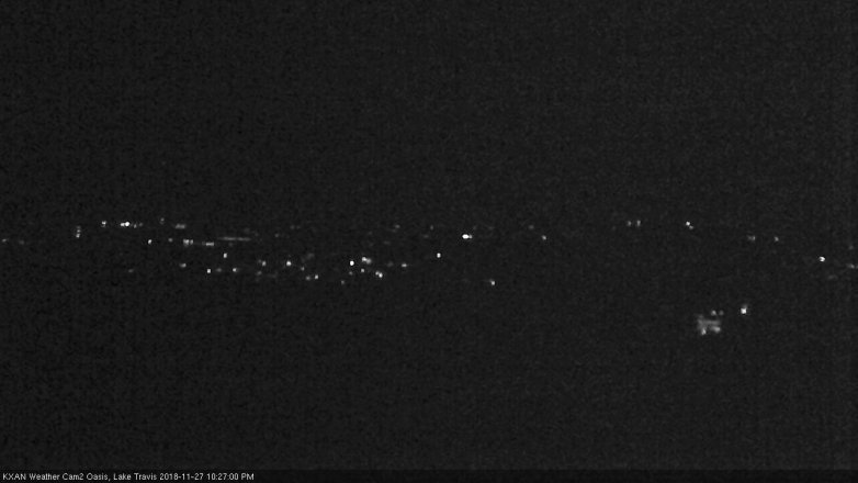 Lake Travis webcam, November 27, 2018 9:30 PM CT