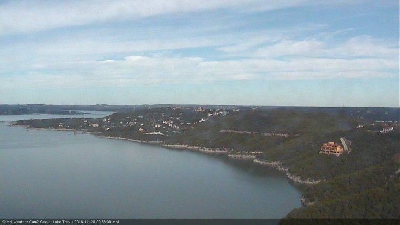 Lake Travis webcam, November 28, 2018 9:00 AM CT