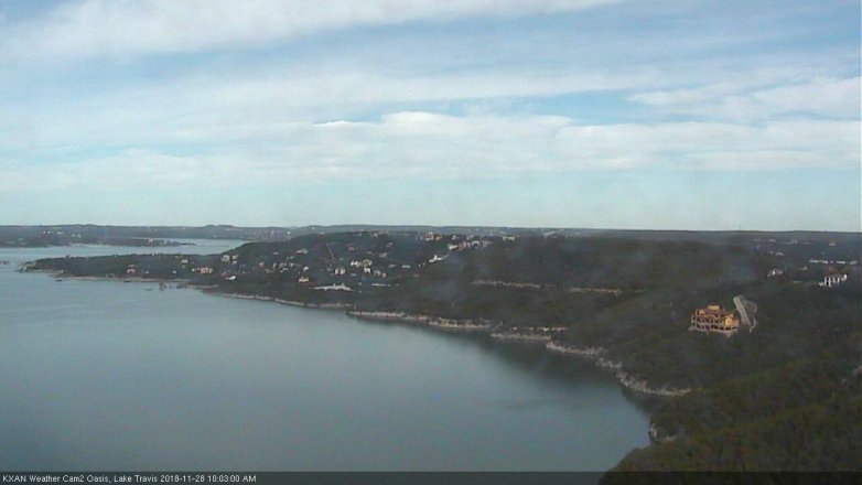 Lake Travis webcam, November 28, 2018 9:05 AM CT