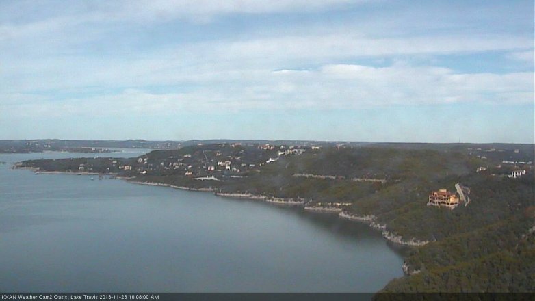 Lake Travis webcam, November 28, 2018 9:10 AM CT