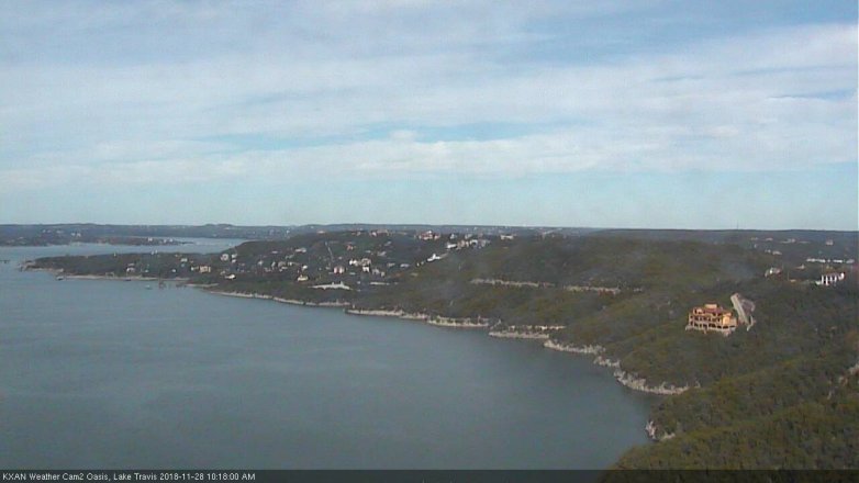Lake Travis webcam, November 28, 2018 9:20 AM CT