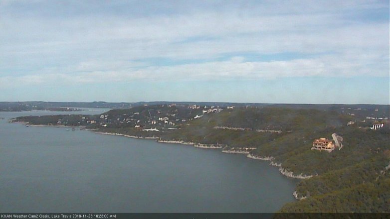 Lake Travis webcam, November 28, 2018 9:25 AM CT