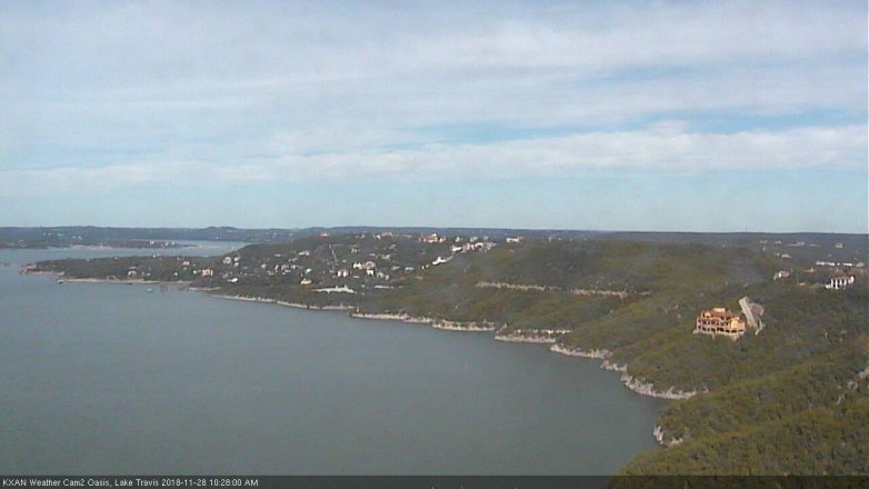 Lake Travis webcam, November 28, 2018 9:30 AM CT