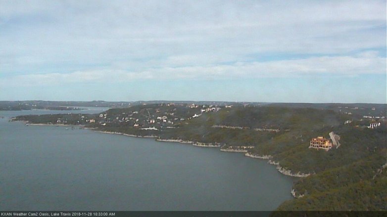 Lake Travis webcam, November 28, 2018 9:35 AM CT