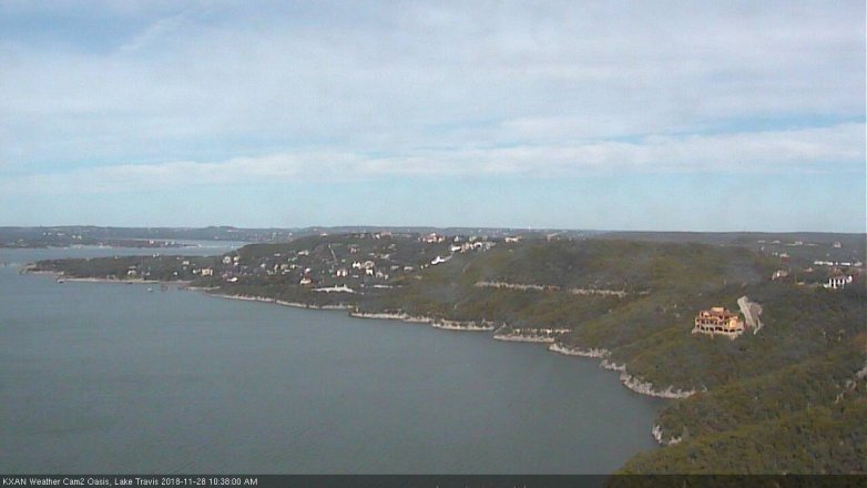 Lake Travis webcam, November 28, 2018 9:40 AM CT