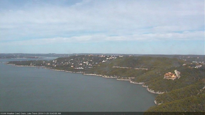Lake Travis webcam, November 28, 2018 9:45 AM CT