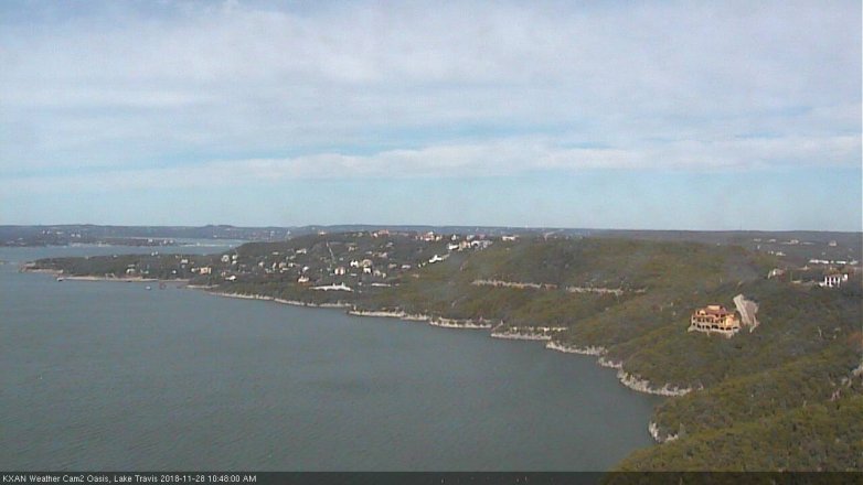 Lake Travis webcam, November 28, 2018 9:50 AM CT