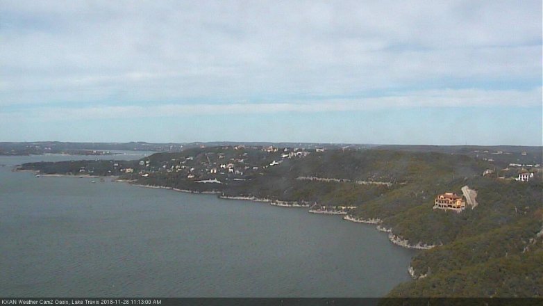 Lake Travis webcam, November 28, 2018 10:15 AM CT