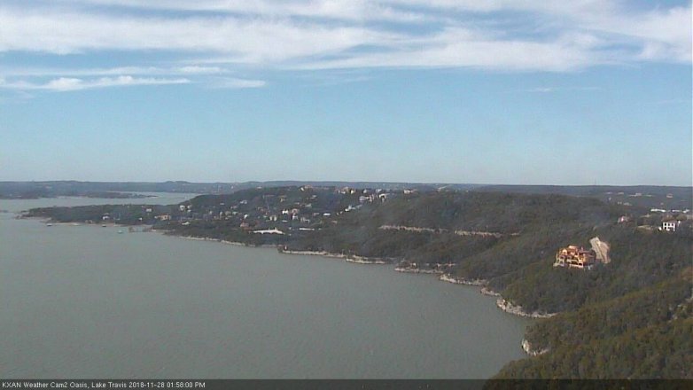 Lake Travis webcam, November 28, 2018 1:00 PM CT