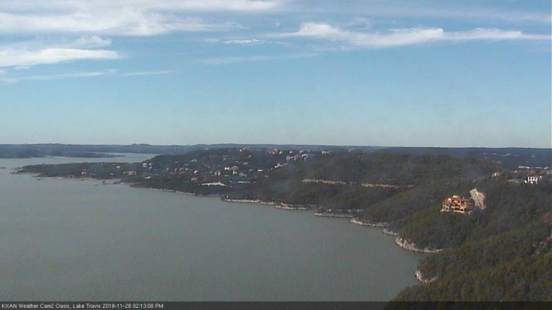 Lake Travis webcam, November 28, 2018 1:15 PM CT