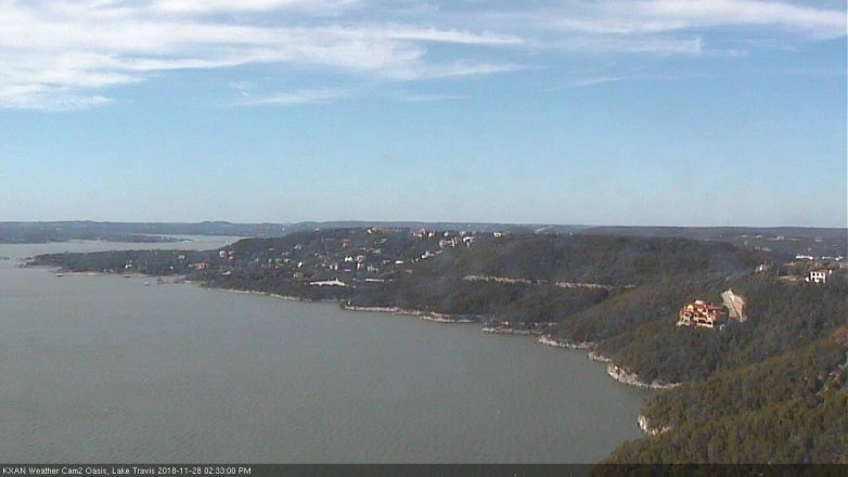 Lake Travis webcam, November 28, 2018 1:35 PM CT