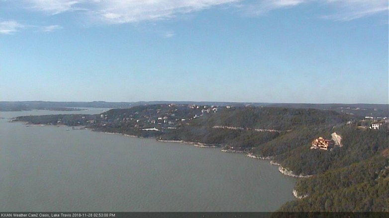 Lake Travis webcam, November 28, 2018 1:55 PM CT