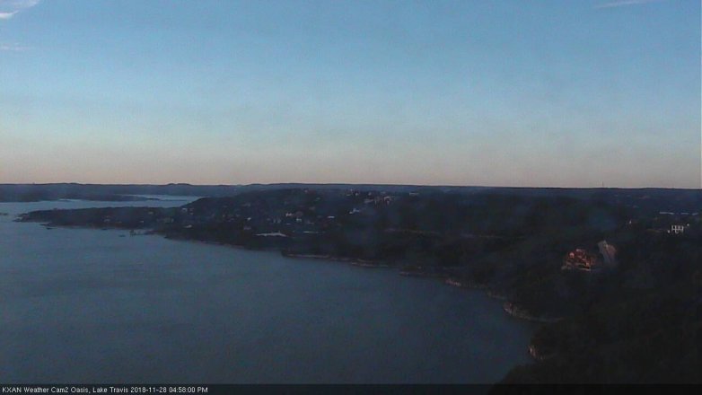 Lake Travis webcam, November 28, 2018 4:00 PM CT