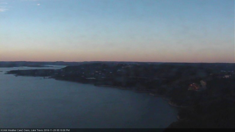 Lake Travis webcam, November 28, 2018 4:20 PM CT