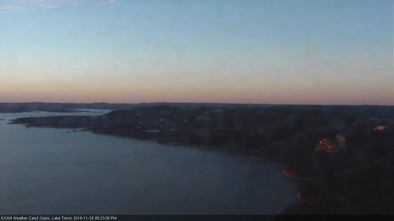 Lake Travis webcam, November 28, 2018 4:25 PM CT