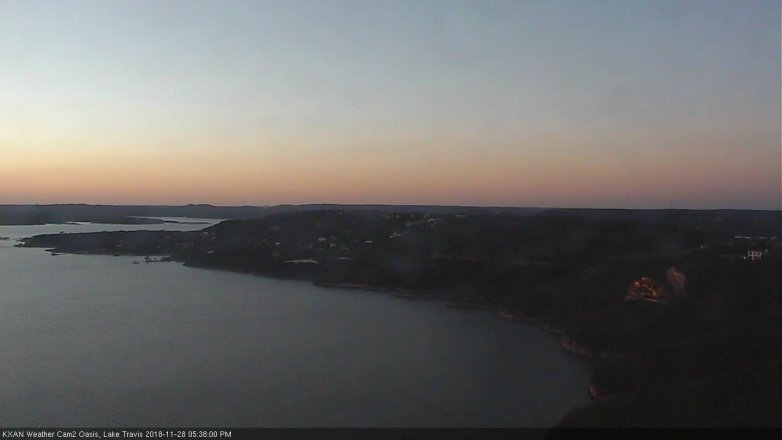Lake Travis webcam, November 28, 2018 4:40 PM CT