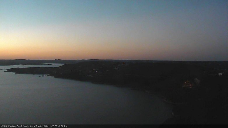 Lake Travis webcam, November 28, 2018 4:50 PM CT