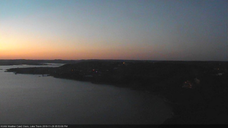 Lake Travis webcam, November 28, 2018 4:55 PM CT