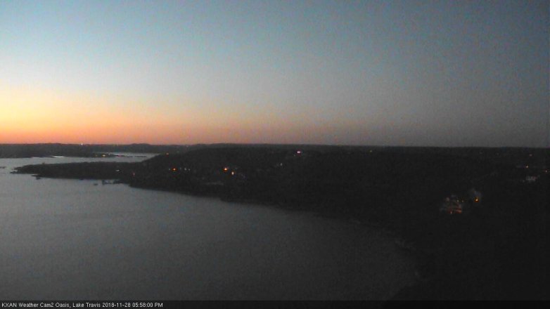 Lake Travis webcam, November 28, 2018 5:00 PM CT