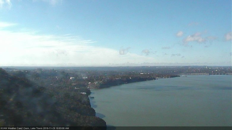 Lake Travis webcam, November 29, 2018 9:05 AM CT
