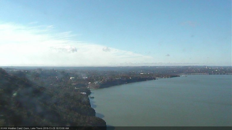 Lake Travis webcam, November 29, 2018 9:15 AM CT