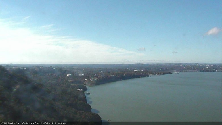 Lake Travis webcam, November 29, 2018 9:20 AM CT