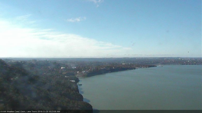 Lake Travis webcam, November 29, 2018 9:25 AM CT