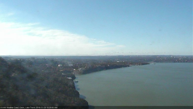 Lake Travis webcam, November 29, 2018 9:30 AM CT