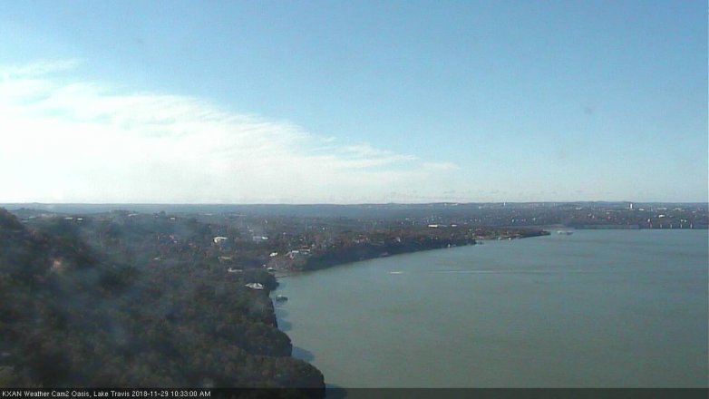 Lake Travis webcam, November 29, 2018 9:35 AM CT