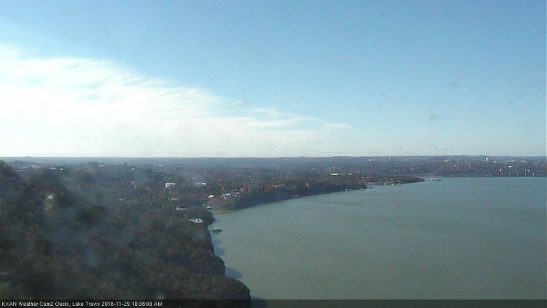 Lake Travis webcam, November 29, 2018 9:40 AM CT