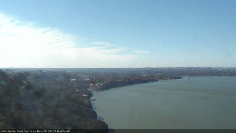 Lake Travis webcam, November 29, 2018 9:50 AM CT