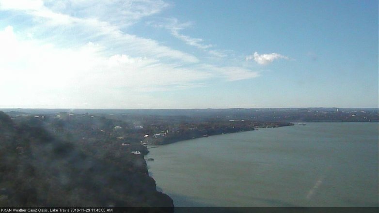 Lake Travis webcam, November 29, 2018 10:45 AM CT
