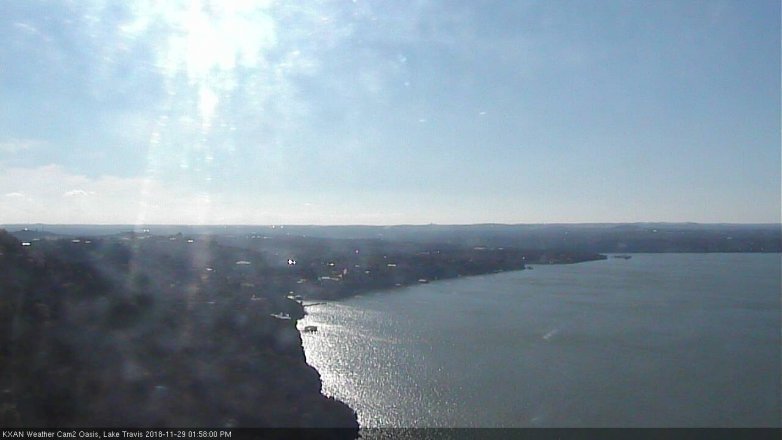 Lake Travis webcam, November 29, 2018 1:00 PM CT