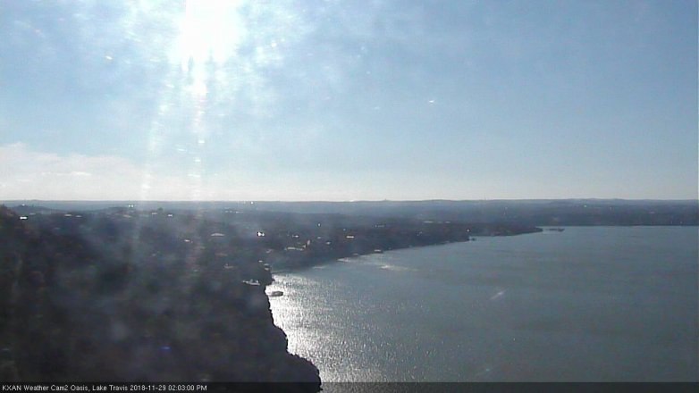 Lake Travis webcam, November 29, 2018 1:05 PM CT