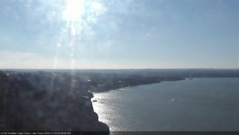 Lake Travis webcam, November 29, 2018 1:10 PM CT