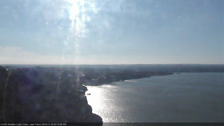 Lake Travis webcam, November 29, 2018 1:20 PM CT