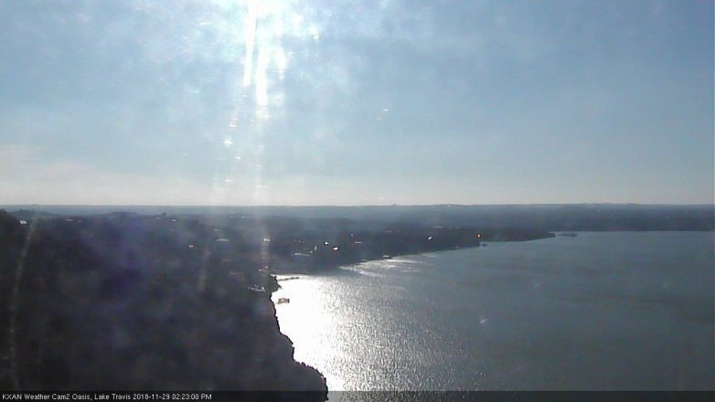 Lake Travis webcam, November 29, 2018 1:25 PM CT