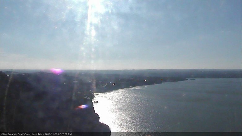 Lake Travis webcam, November 29, 2018 1:30 PM CT