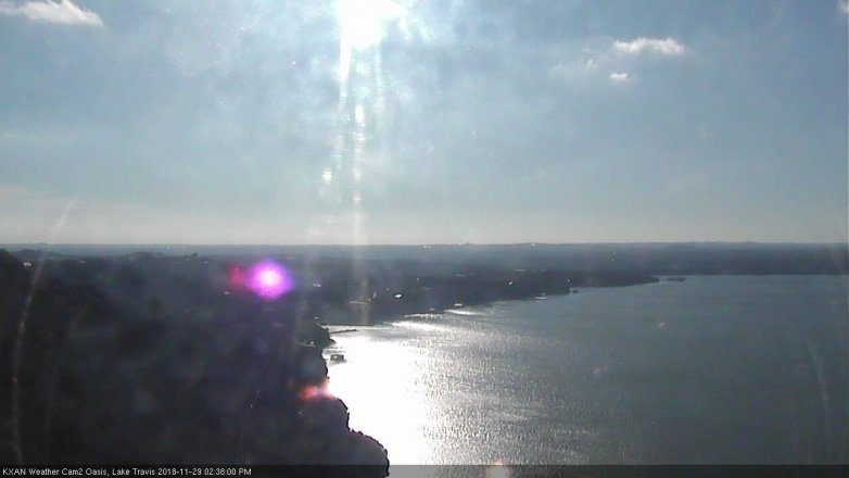 Lake Travis webcam, November 29, 2018 1:40 PM CT