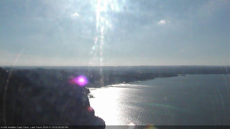 Lake Travis webcam, November 29, 2018 1:45 PM CT