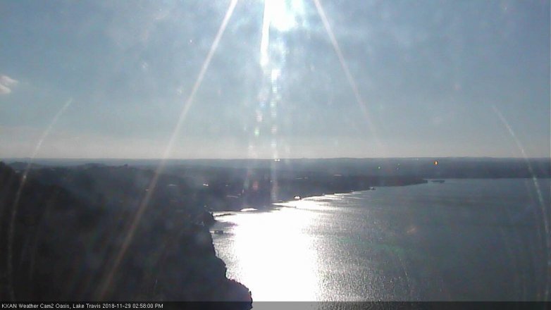 Lake Travis webcam, November 29, 2018 2:00 PM CT