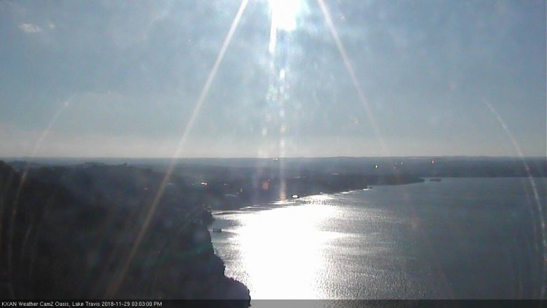Lake Travis webcam, November 29, 2018 2:05 PM CT