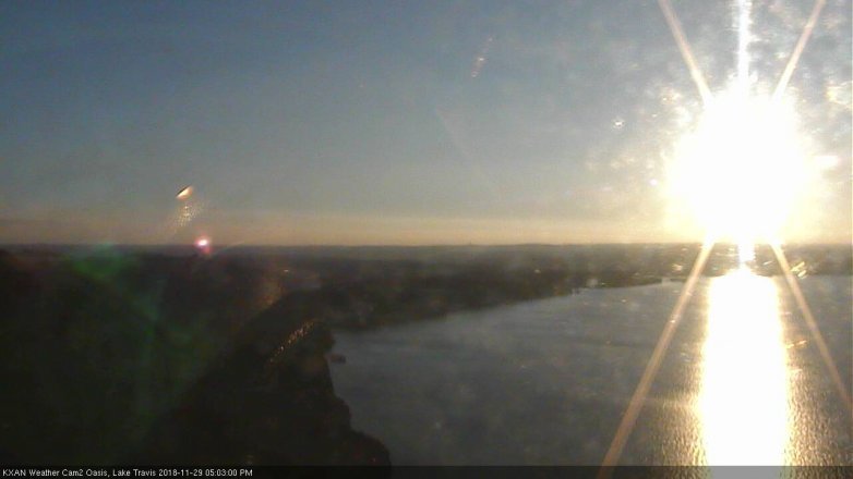Lake Travis webcam, November 29, 2018 4:05 PM CT