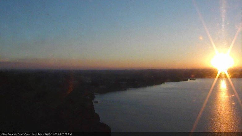 Lake Travis webcam, November 29, 2018 4:25 PM CT